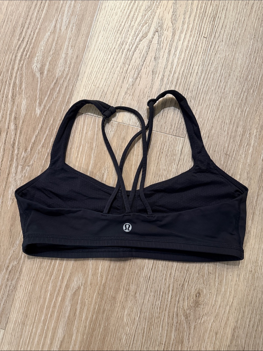 Lululemon Black Strappy Racerback Sports Bra Size 8